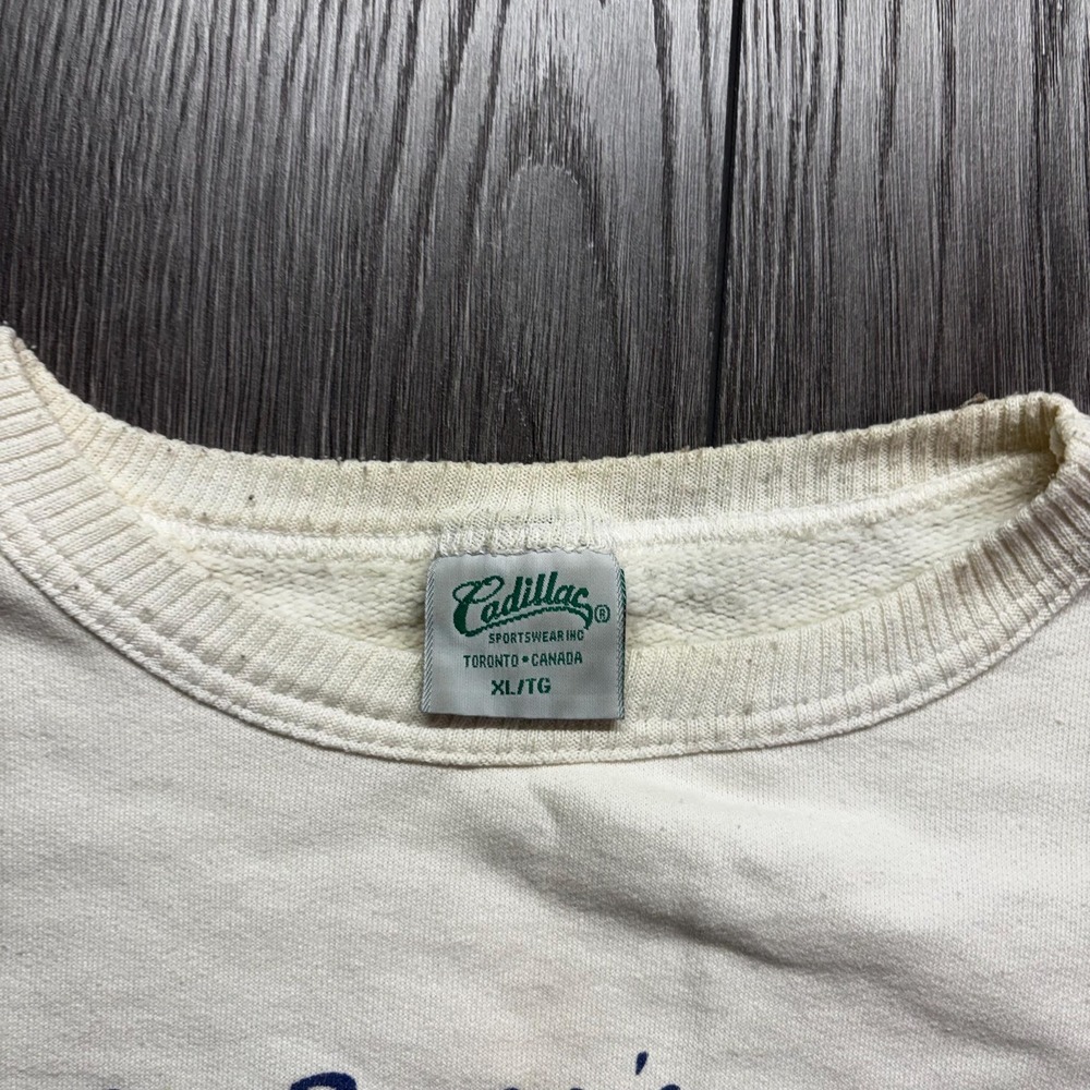 Vintage Molson Canadian Beer 1990s Sweatshirt Large White Beer Canada Bear - Picture 5 of 11